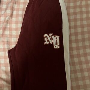 Hollister Maroon Ultra High-Rise Joggers